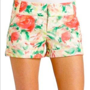 Alice + Olivia Floral Cuffed Shorts